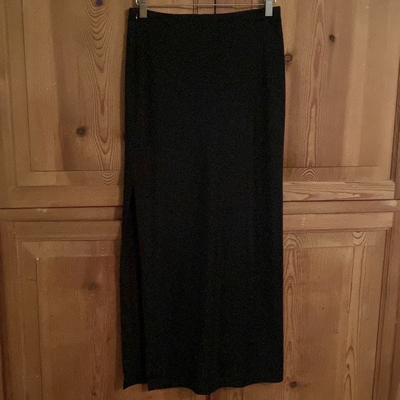 Vintage Y2K Moschino Jeans black long skirt long slit never worn s.40/6 Italy - Picture 7 of 11
